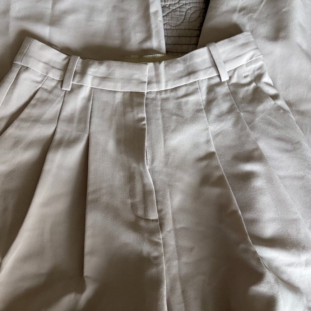 H & M Pleated High Rise Wide Leg Pants Size 2